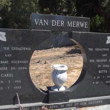 MERWE Carel, van der 1921-1985 & Betta 1918-2003