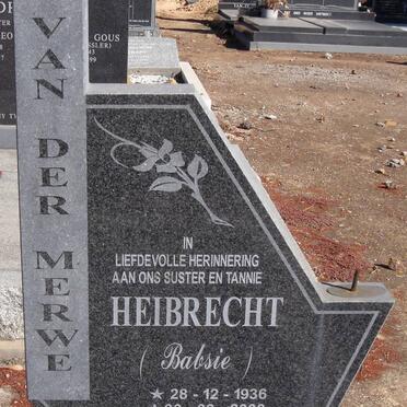 MERWE Heibrecht, van der 1936-2000