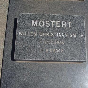 MOSTERT Willem Christiaan Smith 1926-2002