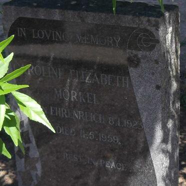MORKEL Caroline Elizabeth nee EHRENREICH 1923-1959