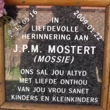 MOSTERT J.P.M. 1915-2009 