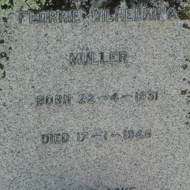 MULLER Florrie Wilhelmina 1931-1946