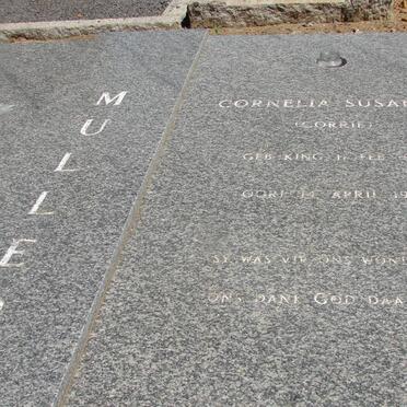 MULLER Cornelia Susanna nee KING 1919-19??