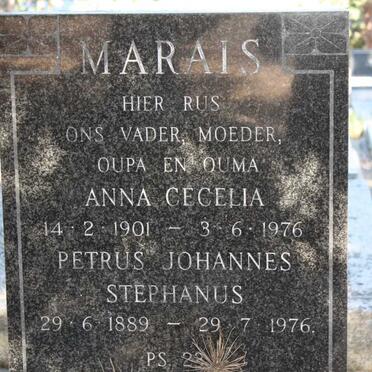 MARAIS Petrus Johannes Stephanus 1889-1976 & Anna Cecelia 1901-1976