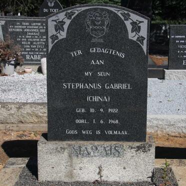 MARAIS Stephanus Gabriel 1922-1968