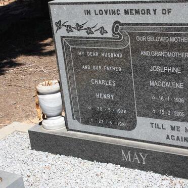 MAY Charles Henry 1926-1991 & Josephine Magdalene 1936-2005