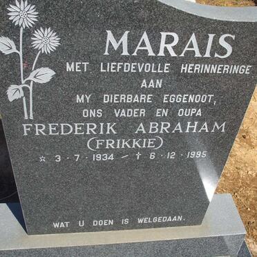 MARAIS Frederik Abraham 1934-1995