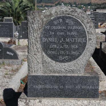 MATTHEE Daniel J. 1913-1957