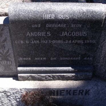 NIEKERK Andries Jacobus, van 1923-1950