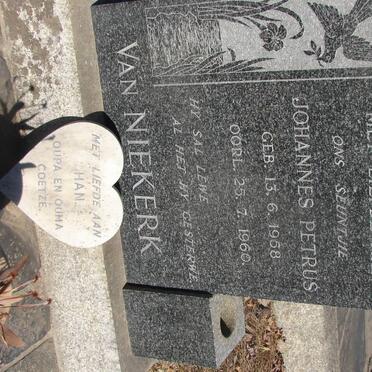 NIEKERK Johannes Petrus, van 1958-1960