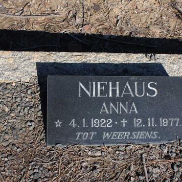 NIEHAUS Anna 1922-1977