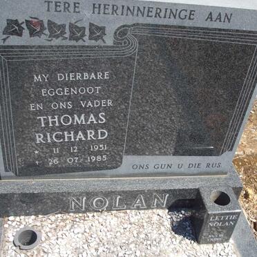 NOLAN Thomas Richard 1951-1985