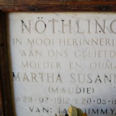 NÖTHLING Martha Susanna 1912-1992