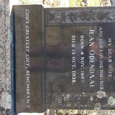 ODENDAAL Jean 1887-1938