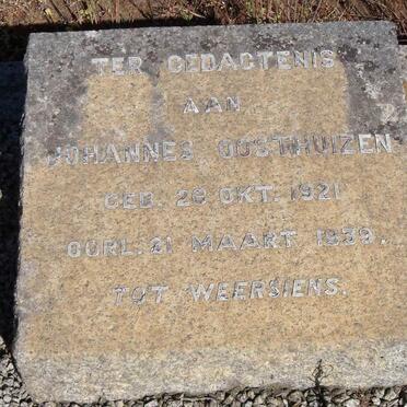 OOSTHUIZEN Johannes 1921-1939