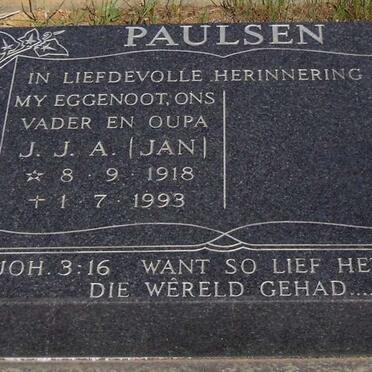 PAULSEN  J.J.A. 1918-1993