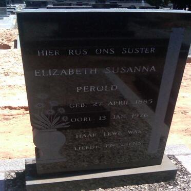 PEROLD Elizabeth Susanna 1885-1976