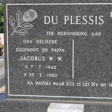 PLESSIS Jacobus W.W., du 1942-1980