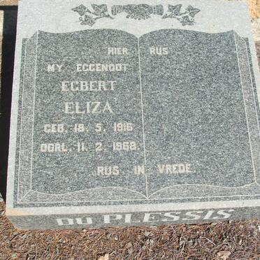 PLESSIS Egbert Eliza, du 1916-1968