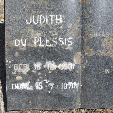 PLESSIS Judith, du 1901-1970