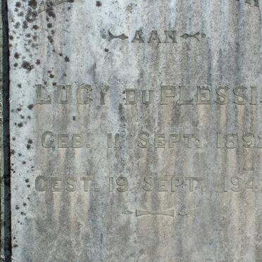 PLESSIS Lucy, du 1892-1942