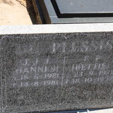 PLESSIS J.J.J., du 1921-1981 &amp; F.P. 1928-1992