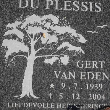 PLESSIS Gert van Eden, du 1939-2004