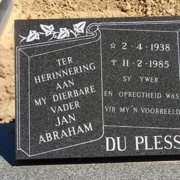 PLESSIS Jan Abraham, du 1938-1985