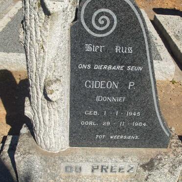 PREEZ Gideon P., du 1945-1964