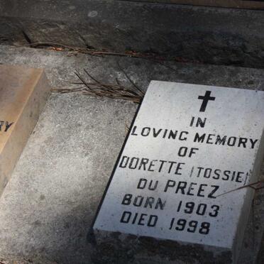 PREEZ Dorette, du 1903-1998 