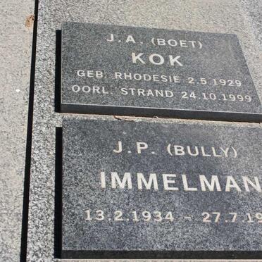 IMMELMAN J.P. 1934-1997 :: KOK J.A. 1929-1999