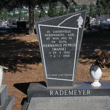 RADEMEYER Hermanus Petrus 1932-1988