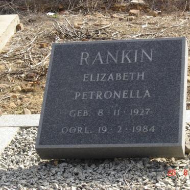 RANKIN Elizabeth Petronella 1927-1984