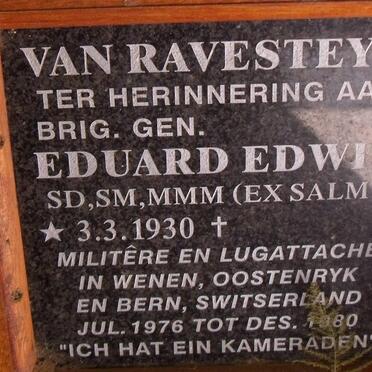 RAVESTEYN Eduard Edwin, van -1930-