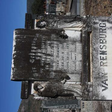 RENSBURG Maria Elizabeth, van nee BRAND 1901-1935