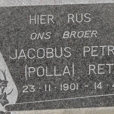RETIEF Jacobus Petrus 1901-1962