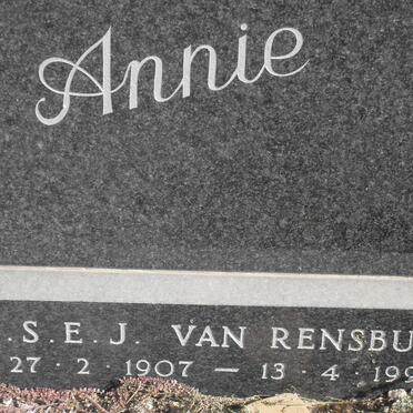 RENSBURG A.S.E.J., van 1907-1991