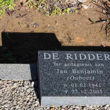 RIDDER Jan Benjamin, de 1941-2005