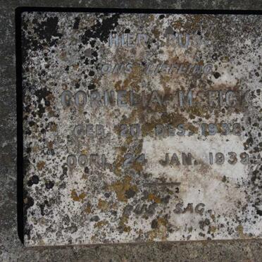 RICK Cornelia M. 1938-1939