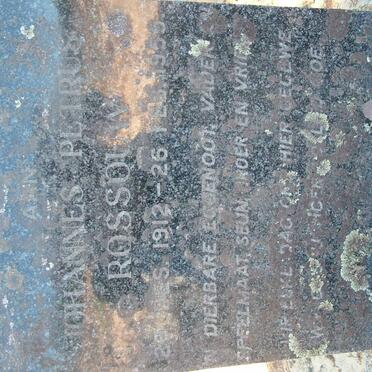 ROSSOUW Johannes Petrus 1912-1955