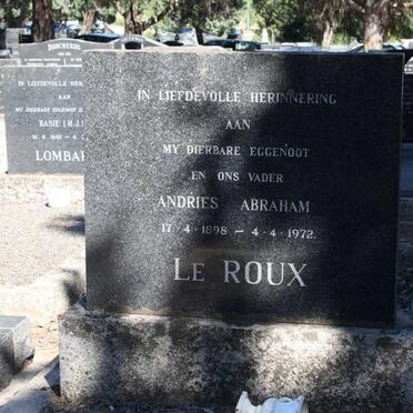 ROUX Andries Abraham, le 1898-1972