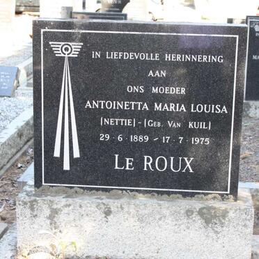 ROUX Antoinetta Maria Louisa, le nee VAN KUIL 1889-1975