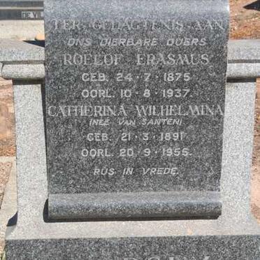 ROUX Roelof Erasmus, le 1875-1937 &amp; Catherina Wilhelmina VAN SANTEN 1891-1955