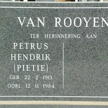 ROOYEN Petrus Hendrik, van 1913-1984
