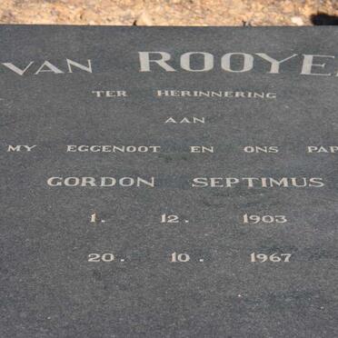 ROOYEN Gordon Septimus, van 1903-1967