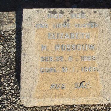 ROSSOUW Elizabeth M. 1888-1962