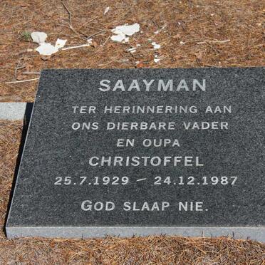 SAAYMAN Christoffel 1929-1987