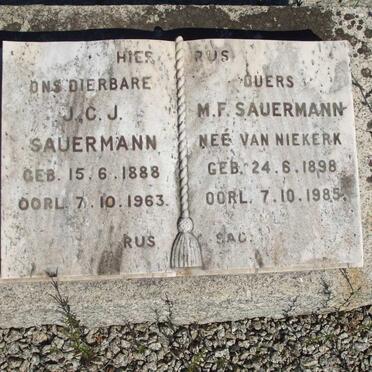 SAUERMANN J.C.J. 1888-1963 & M.F. VAN NIEKERK 1898-1985