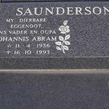 SAUNDERSON Johannis Abram 1936-1993
