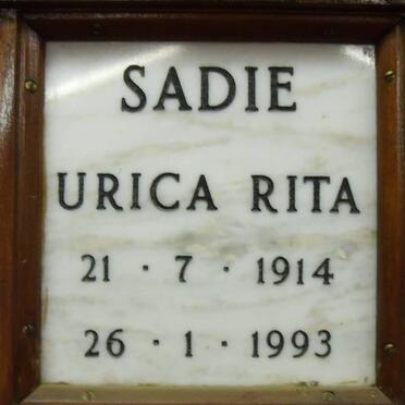 SADIE Urica Rita 1914-1993